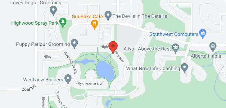 map of 609 High Park Boulevard NW